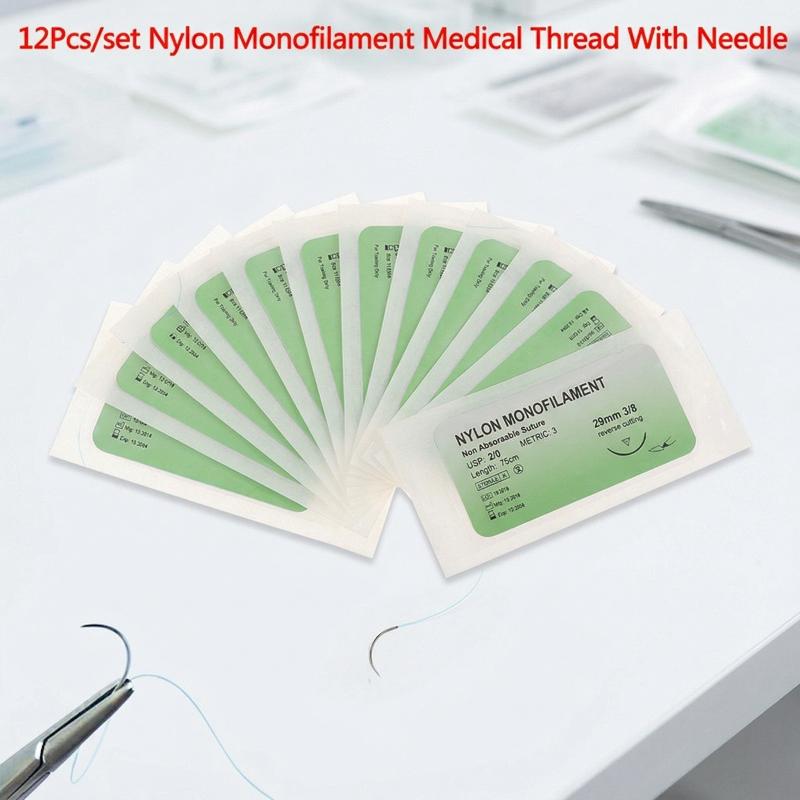 Medical Lab Kit - 나일론 모노필라멘트 봉합 연습 키트 12개