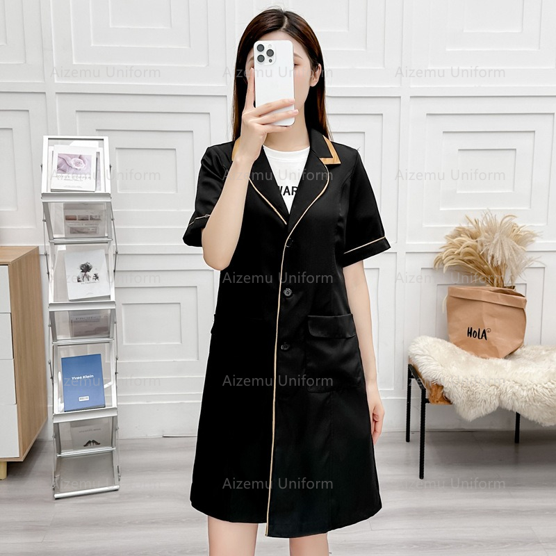 Medical Lab Coats - 미용사 가운 여성 살롱 실험실 코트
