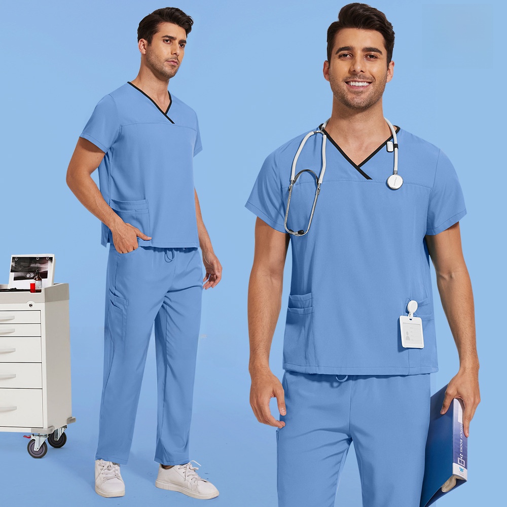 Medical Lab Coats - 얇은 반팔 수술실 수술복 의사 손세척복