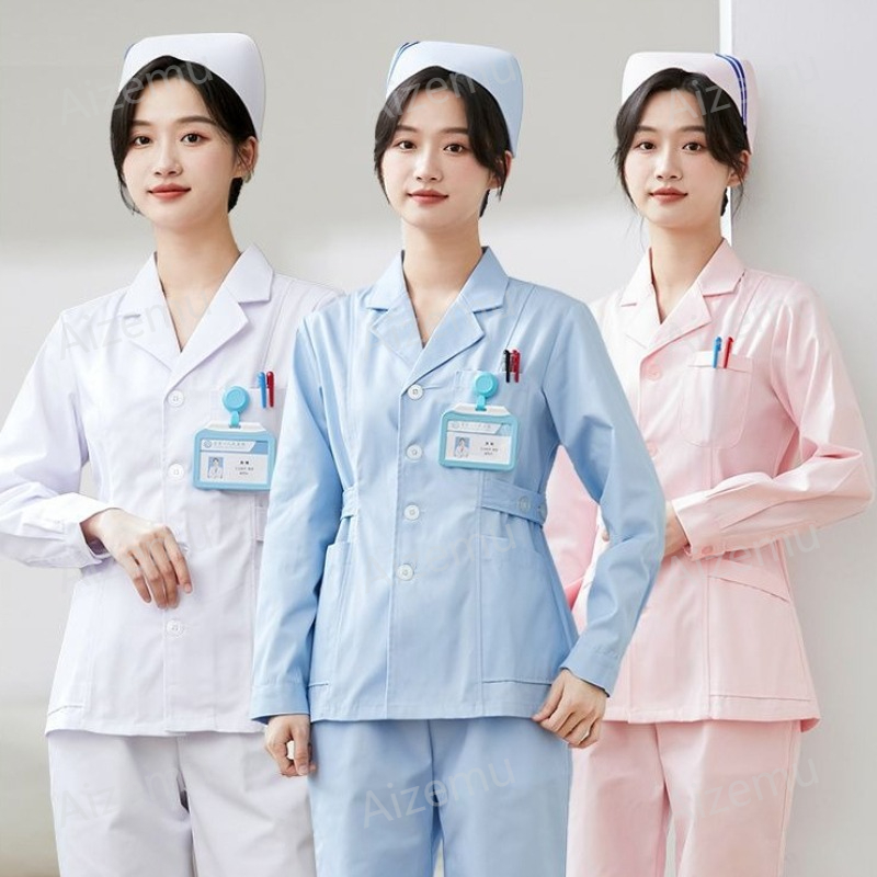 Medical Lab Coats - 새로운 흰색 긴팔 간호사 유니폼 실험복