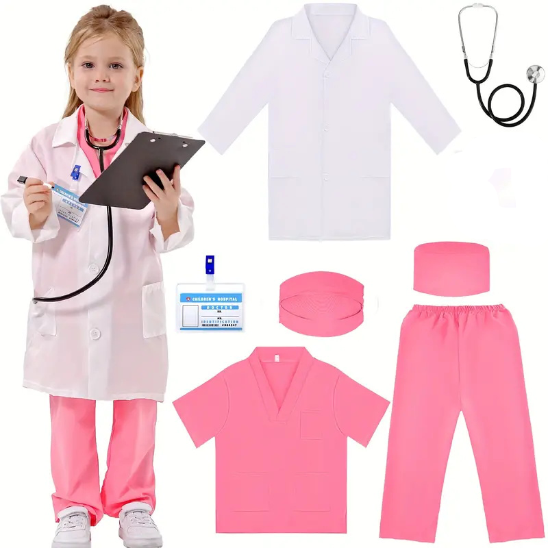 Medical Lab Coats - 7PCS 어린이 의사 간호사 코스프레 복장
