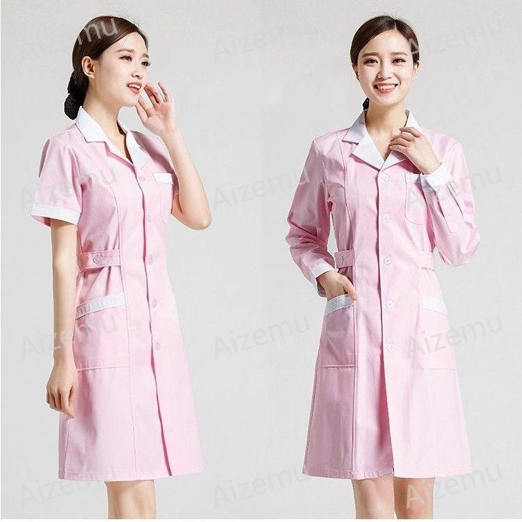 유니섹스 반팔 뷰티 살롱 스크럽 드레스 화이트 약국 의 - Medical Lab Coats 리뷰 및 가격