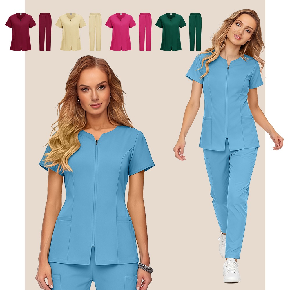 도매 의료용 스크럽 세트 스판덱스 스트레치 간호사 스크 - Medical Lab Coats 리뷰 및 가격