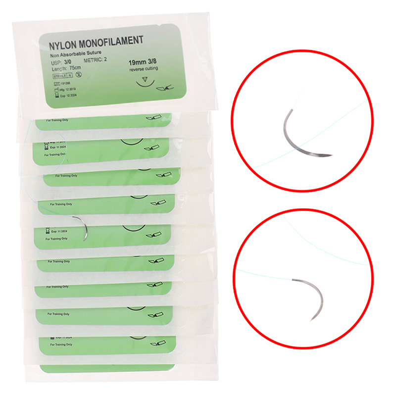 나일론 모노필라멘트 봉합사 키트 12개 의료용 바늘 연 - Medical Lab Kit 리뷰 및 가격