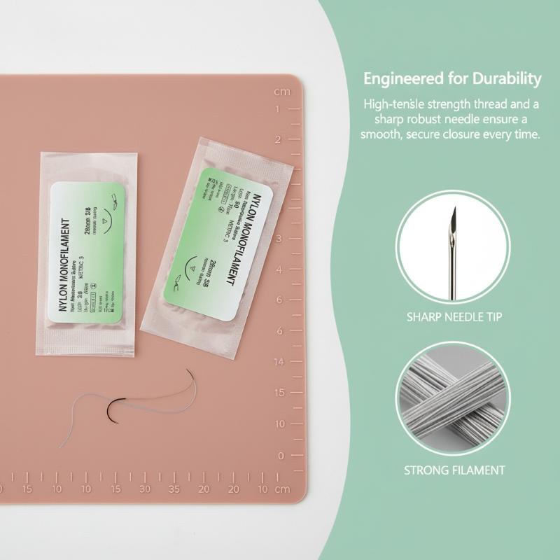 나일론 모노필라멘트 봉합사 키트 12개 의료용 바늘 연 - Medical Lab Kit 리뷰 및 가격