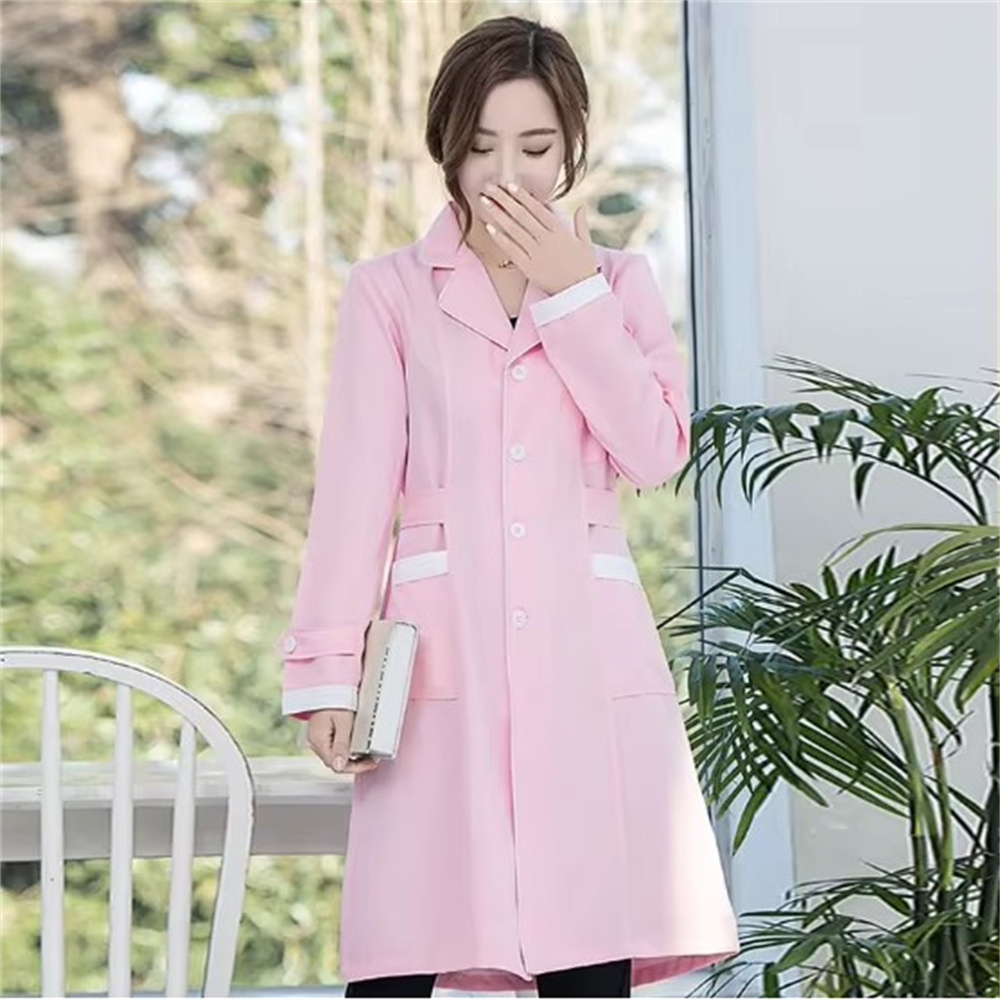 고급 회색 단색 슬림 단순 주름 방지 스파 유니폼 미용 - Medical Lab Coats 리뷰 및 가격