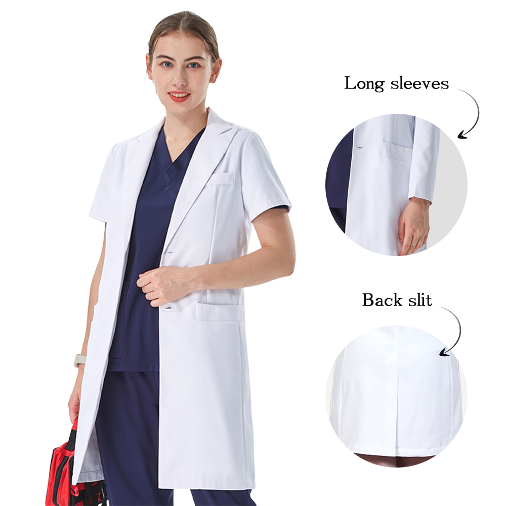 사려 깊은 라펠 칼라 화이트 실험복 의사용 면 폴리에스 - Medical Lab Coats 리뷰 및 가격